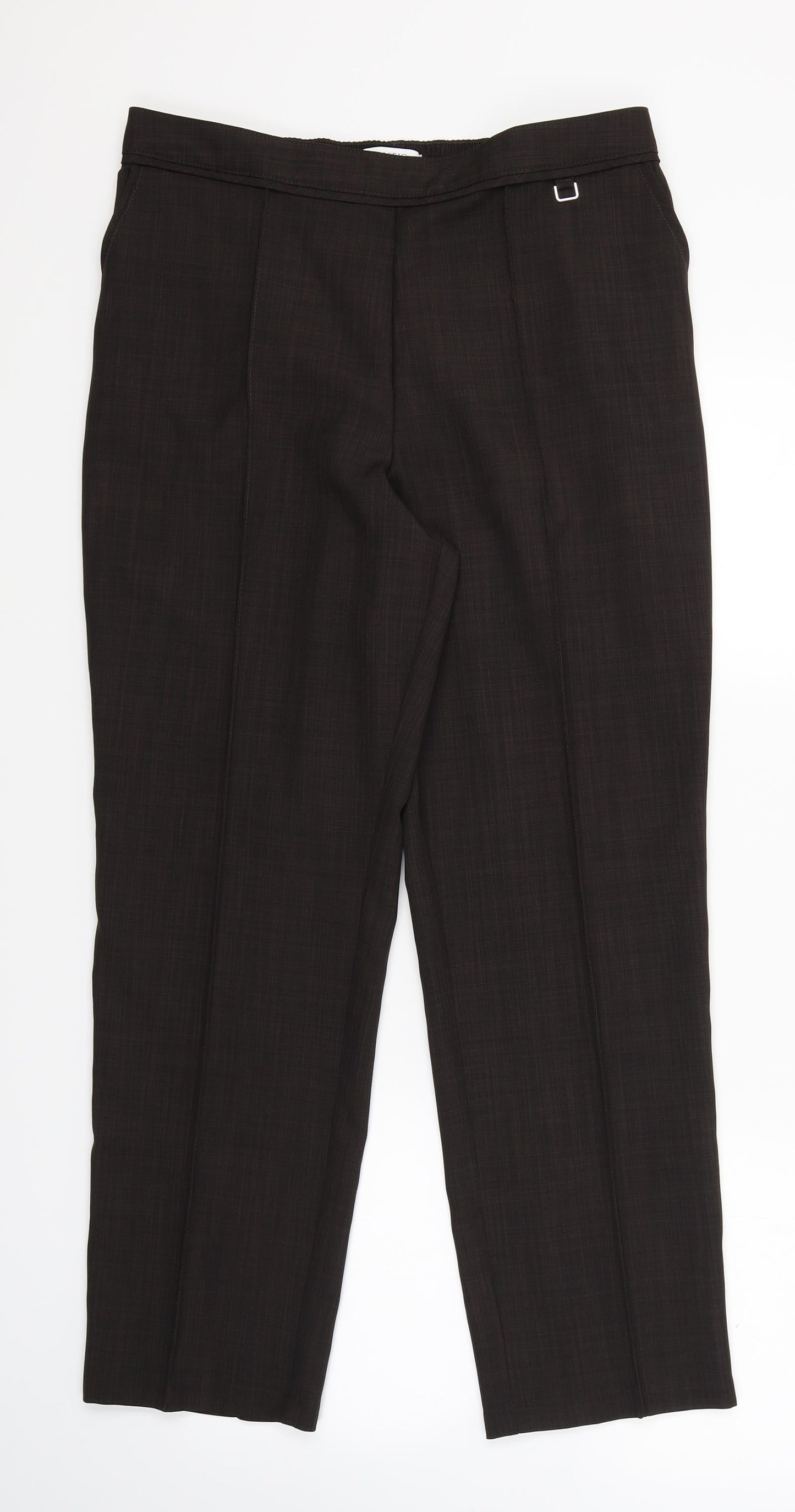 Marks and Spencer Womens Brown   Trousers  Size 12 L26.5 in