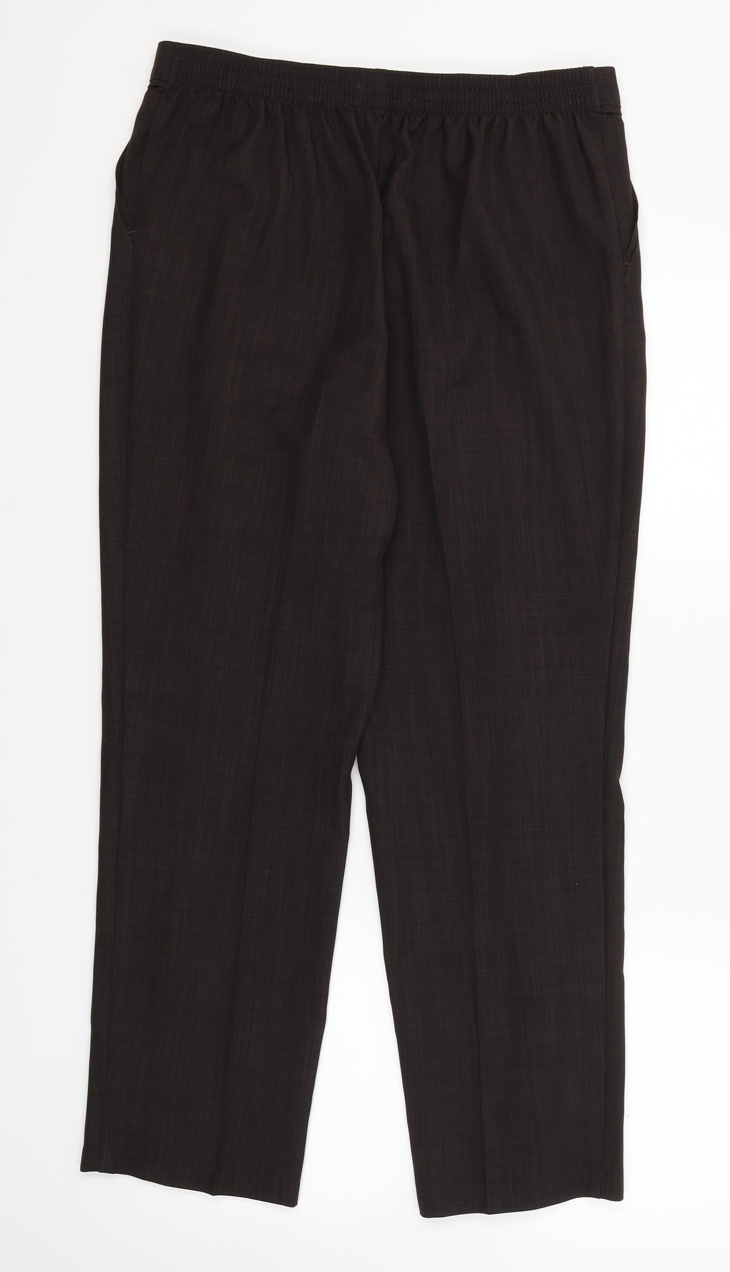 Marks and Spencer Womens Brown   Trousers  Size 12 L26.5 in