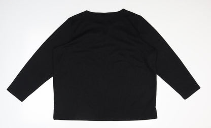 Preloved BM Womens Black  Knit Pullover Jumper Size L - Back