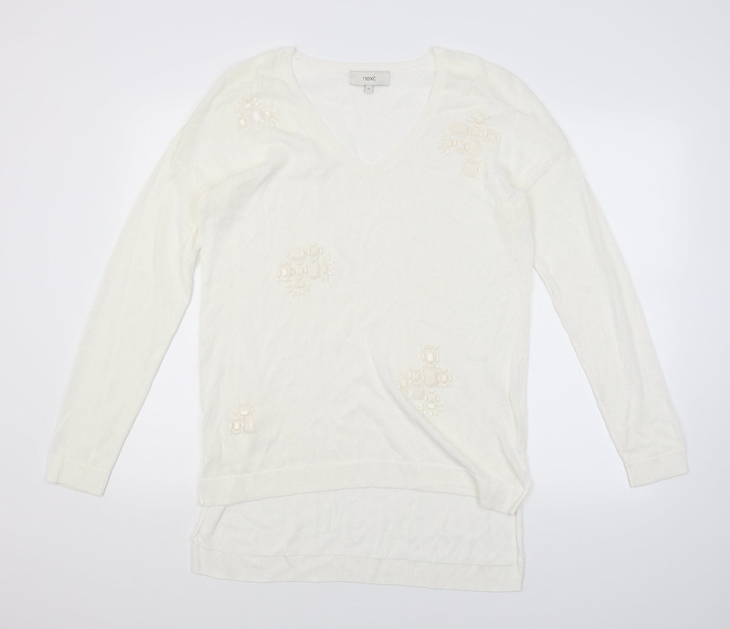 NEXT Womens Ivory  Knit Pullover Jumper Size 12