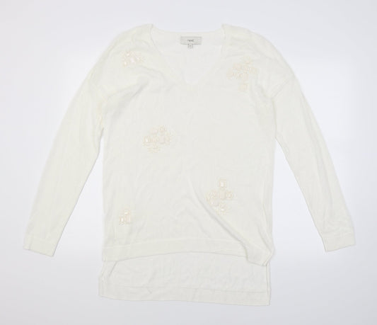 NEXT Womens Ivory  Knit Pullover Jumper Size 12