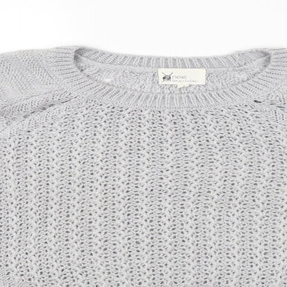 Preloved NEXT Womens Grey  Knit Pullover Jumper Size 12 - Detail