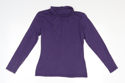 Preloved Text Womens Purple   Pullover Jumper Size S - Front