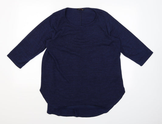 Amy K Womens Blue  Knit Pullover Jumper Size 18