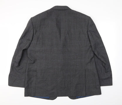 Preloved Alfred Brown Mens Green Check  Jacket Suit Jacket Size M - Back