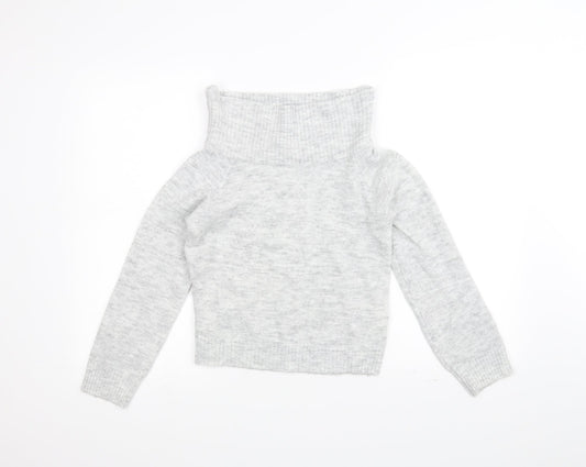 H&M Girls Grey   Pullover Jumper Size 9-10 Years