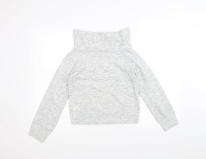 Preloved H&M Girls Grey   Pullover Jumper Size 9-10 Years - Back