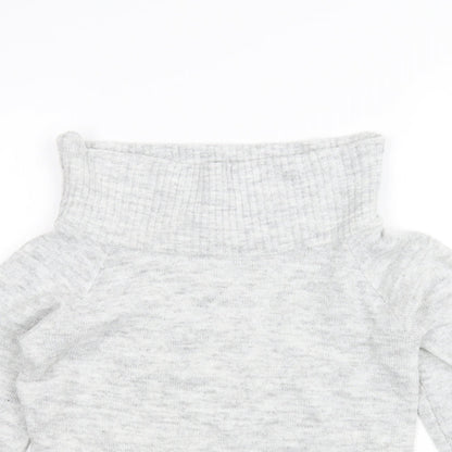 Preloved H&M Girls Grey   Pullover Jumper Size 9-10 Years - Detail