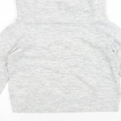 Preloved H&M Girls Grey   Pullover Jumper Size 9-10 Years - Label
