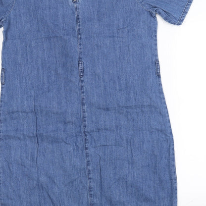 Preloved NEXT Womens Blue  Rayon Pencil Dress  Size 10 - Label