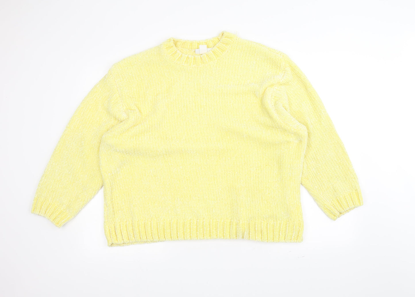 MONKL Womens Yellow  Knit Pullover Jumper Size M