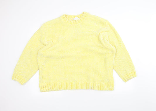 Preloved MONKL Womens Yellow  Knit Pullover Jumper Size M - Front