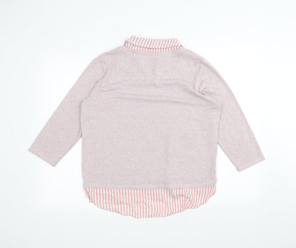 Preloved M&Co Womens Pink   Pullover Jumper Size 16 - Back