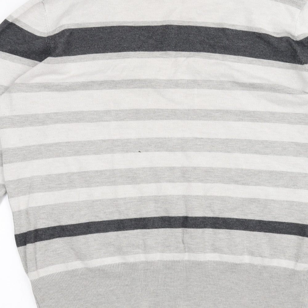 Papaya Womens White Striped  Pullover Jumper Size 16