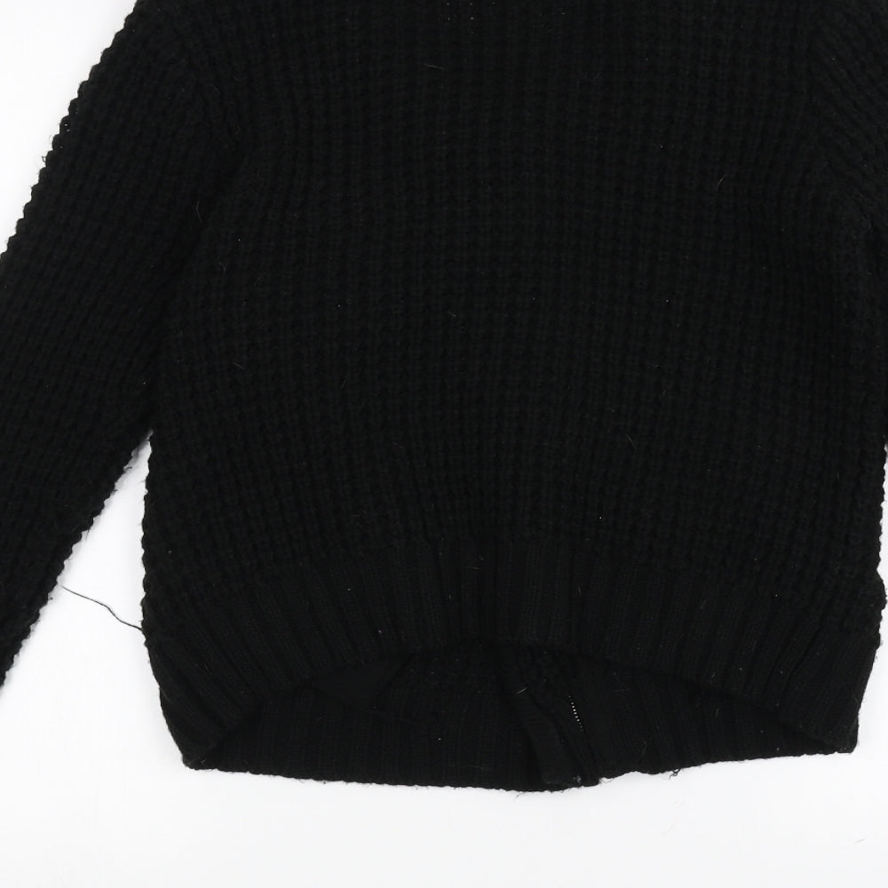 love knitwear Womens Black  Knit Jacket  Size L