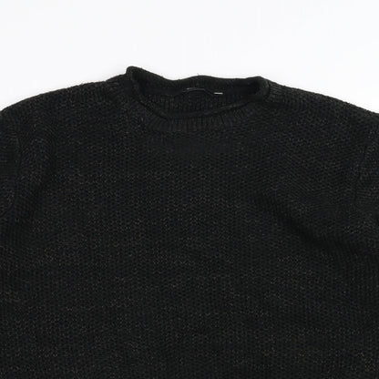 Preloved George Womens Black  Knit Pullover Jumper Size M - Detail