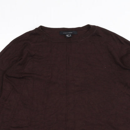 Preloved Atmosphere Womens Brown   Basic T-Shirt Size 10 - Detail