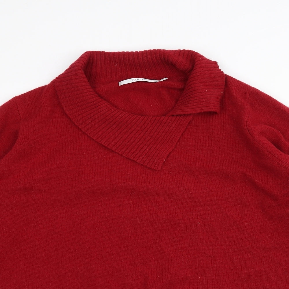 EWM Womens Red  Knit Pullover Jumper Size L