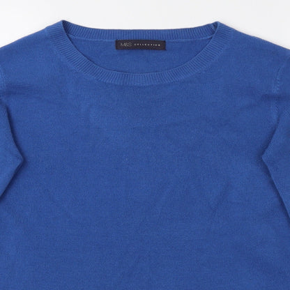 Preloved M&S Womens Blue   Pullover Jumper Size 8 - Detail