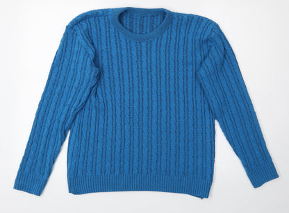 Preloved Pre Worn Womens Blue   Pullover Jumper Size M - Front
