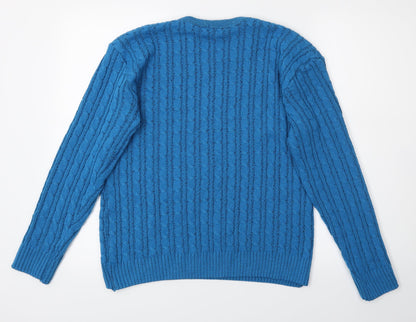 Preloved Pre Worn Womens Blue   Pullover Jumper Size M - Back
