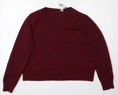 Preloved Divided Womens Red   Pullover Jumper Size L - Front