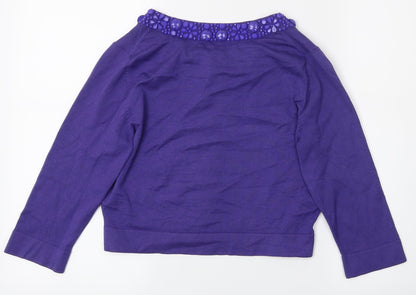 Preloved Pre Worn Womens Purple   Cardigan Jumper Size S - Back