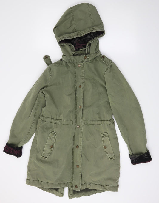 Debenhams Womens Green   Overcoat Coat Size 8