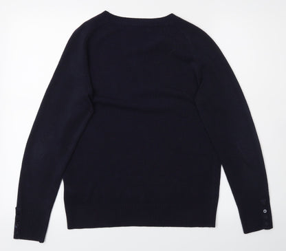 Preloved M&S Womens Blue   Pullover Jumper Size 10 - Back