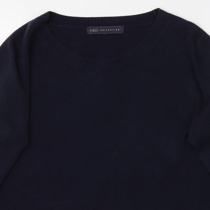 Preloved M&S Womens Blue   Pullover Jumper Size 10 - Detail