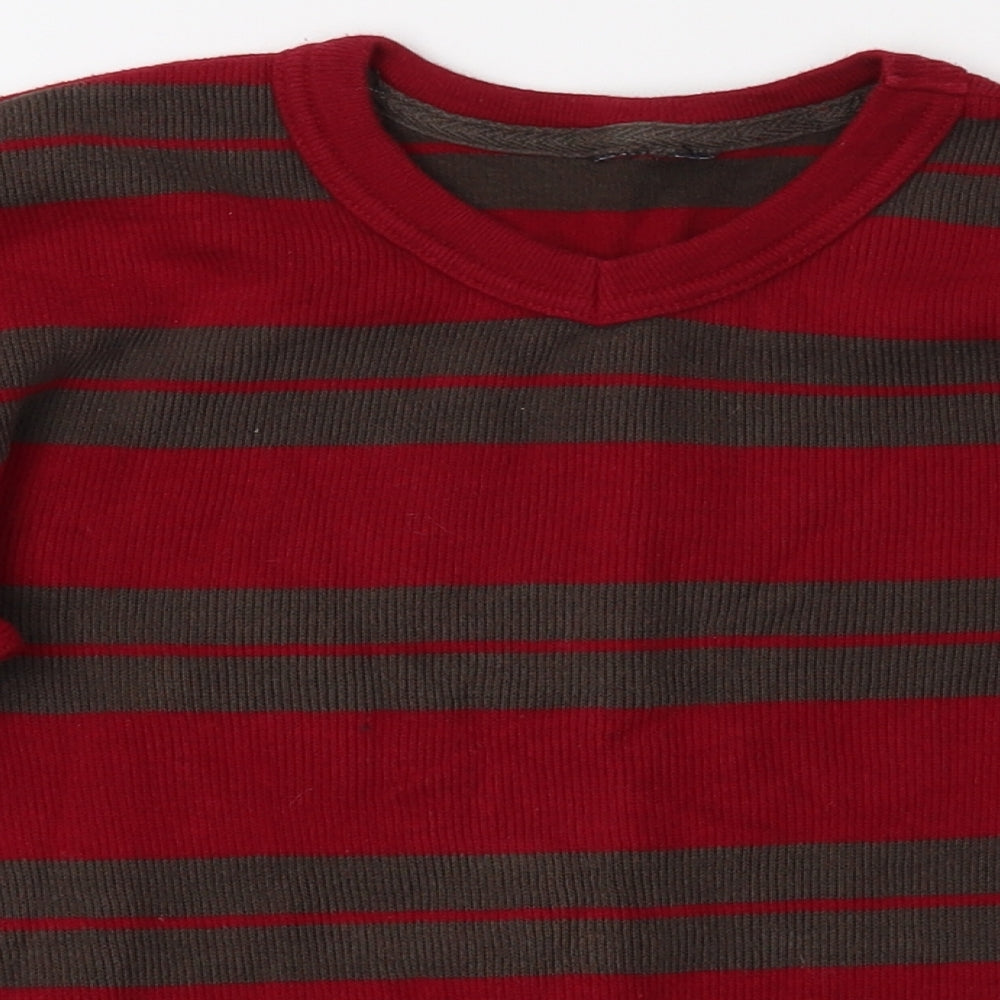 Gap Boys Red Striped  Pullover Jumper Size 4-5 Years