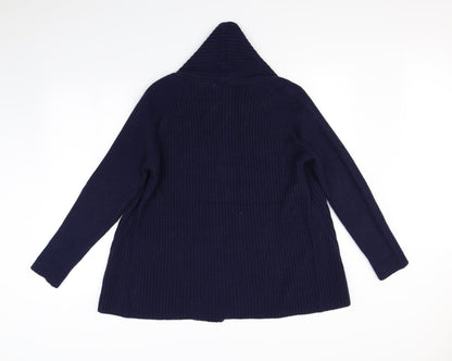 Preloved BHS Womens Blue   Cardigan Jumper Size 14 - Back