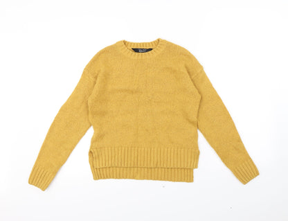 Preloved New Look Girls Yellow   Pullover Jumper Size 12 Years - Front