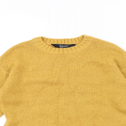 Preloved New Look Girls Yellow   Pullover Jumper Size 12 Years - Detail