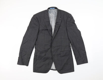 Preloved NEXT Mens Grey   Jacket Blazer Size S  - Shoulder Pads - Front
