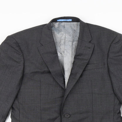 Preloved NEXT Mens Grey   Jacket Blazer Size S  - Shoulder Pads - Detail