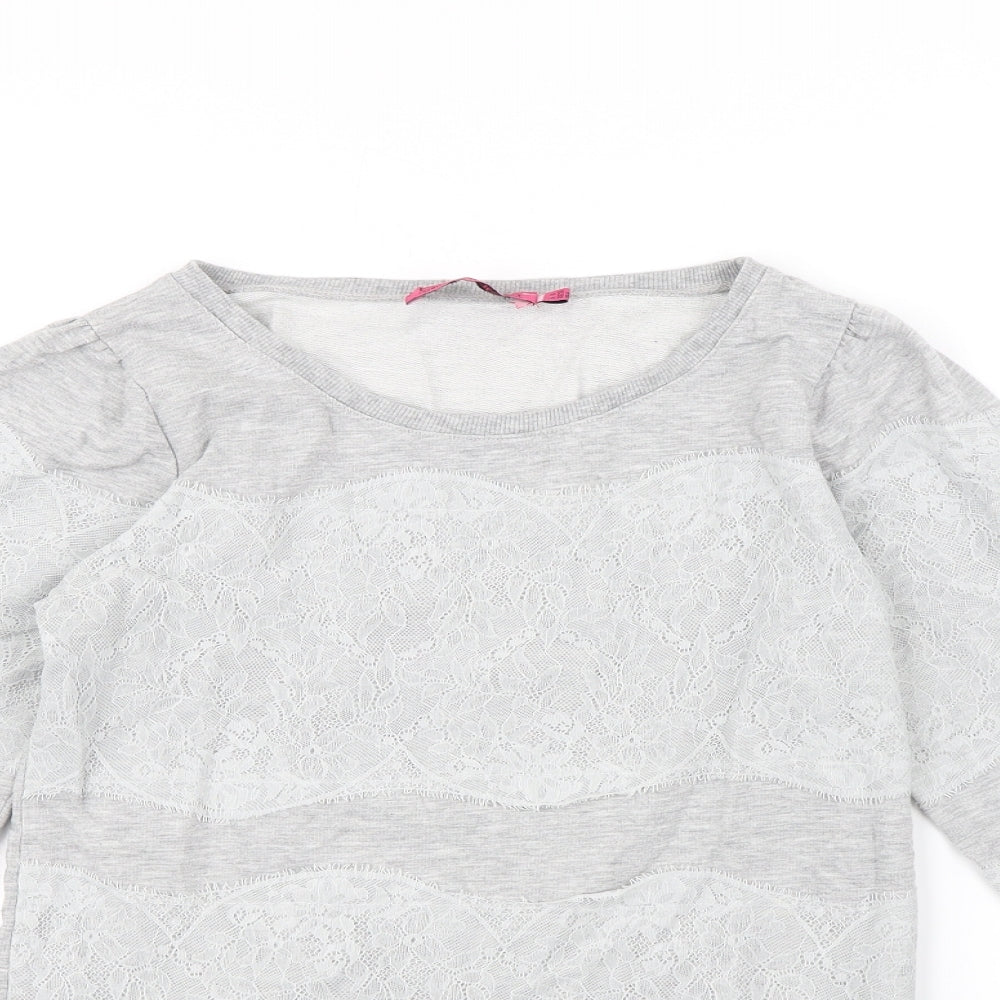Boohoo Womens Grey   Pullover Jumper Size 10