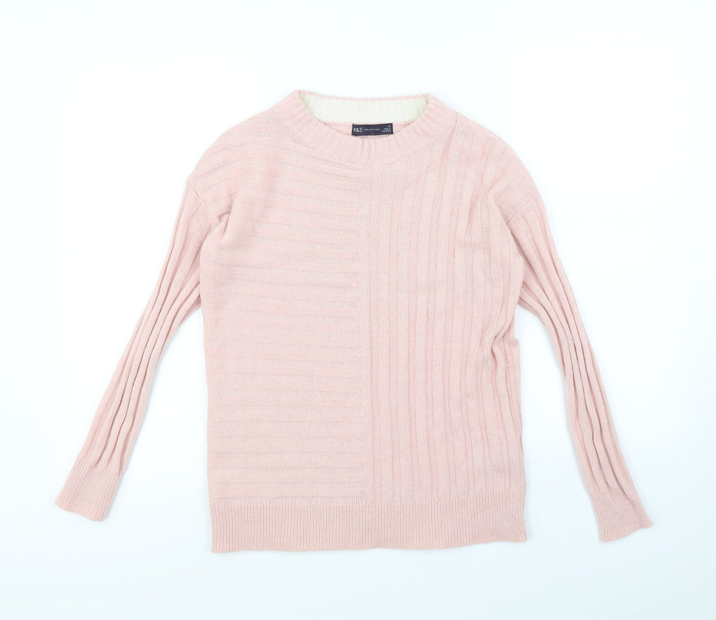 M&s Womens Pink   Pullover Jumper Size XS