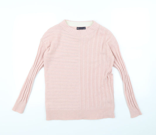 M&s Womens Pink   Pullover Jumper Size XS