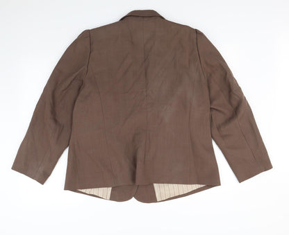 Preloved essence Womens Brown   Jacket Blazer Size 20  - Shoulder Pads - Back