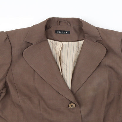 Preloved essence Womens Brown   Jacket Blazer Size 20  - Shoulder Pads - Detail