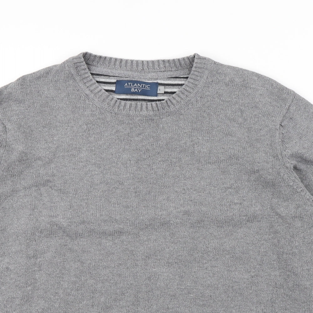 Atlantic Bay Mens Grey   Pullover Jumper Size S