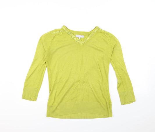 Per Una Womens Green   Pullover Sweatshirt Size 10