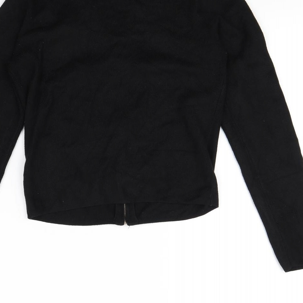 New Look Womens Black   Full Zip Jumper Size 10
