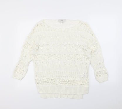Preloved NEXT  Womens White   Pullover Jumper Size M - Front