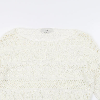 Preloved NEXT  Womens White   Pullover Jumper Size M - Detail