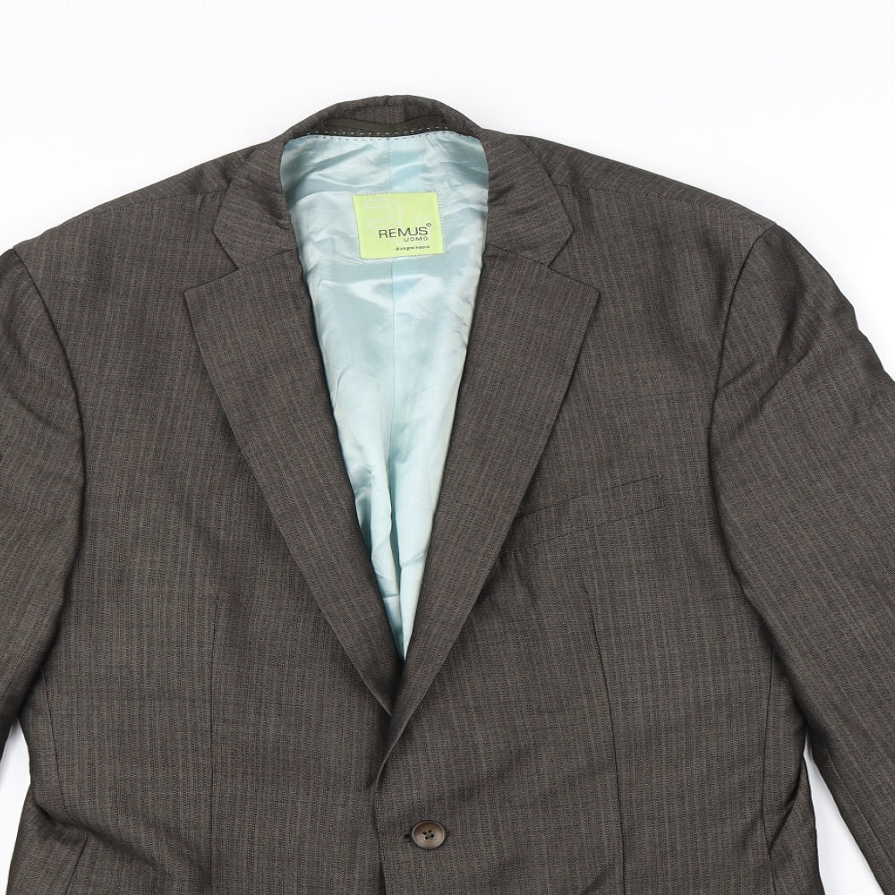 REMUS Mens Brown   Jacket Blazer Size S  - Shoulder Pads