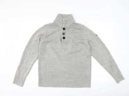 Preloved Crafted Mens Grey   Pullover Jumper Size S - Front