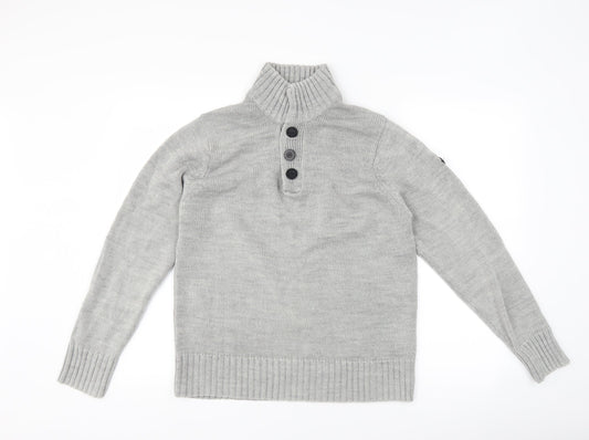 Crafted Mens Grey   Pullover Jumper Size S