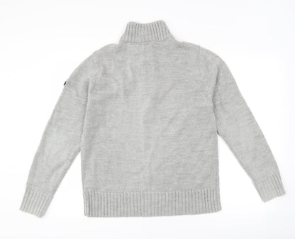Preloved Crafted Mens Grey   Pullover Jumper Size S - Back